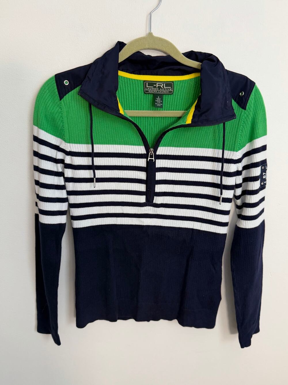 Vintage Lauren Active by Ralph Lauren quarter-zip ribbed sweater